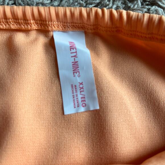 NWT! Juniors' Ninety-Nine° Tunnel Side-Tie Orange Bikini Bottoms Size XXL - Picture 3 of 6